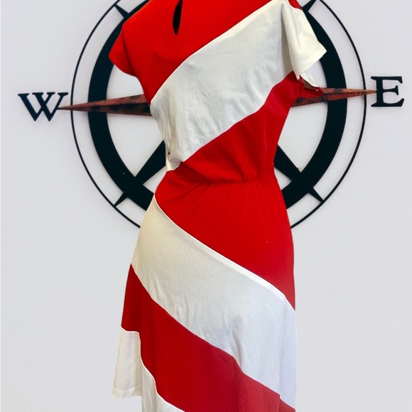 Vintage, Los Angeles label, nautical style dress. Polyester. - Picture 6 of 7